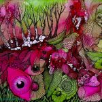 Kunst Malerei Zeichnung Surrealismus Psychedelic Botanical
